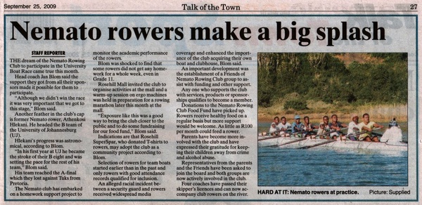 Nemato rowers make a big splash